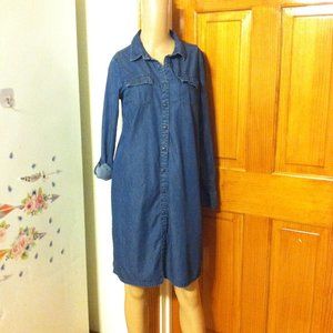Basic Editions Chambray Shirt Dress